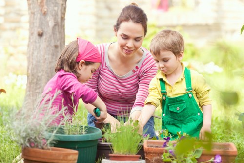 Natural pest control methods in an Alperton garden