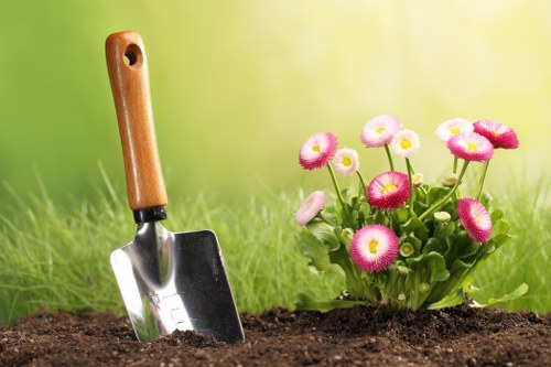 Alperton landscaping project with vibrant plants